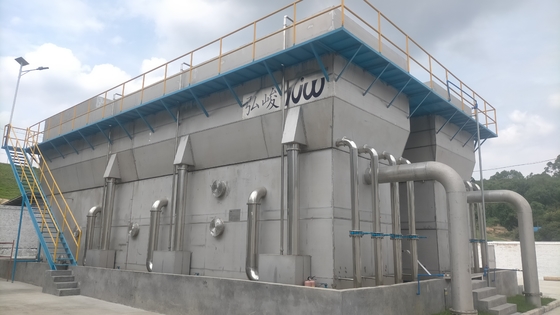Een geïntegreerde flocculente zuiveringsinstallatie voor rivierwater met een capaciteit van 10000TPD