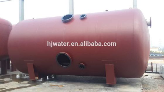 A23 Aangepaste zandfilter horizontale koolstofstalen epoxy geverfde tank met pneumatische vlinderklep of elektrische vlinderklep
