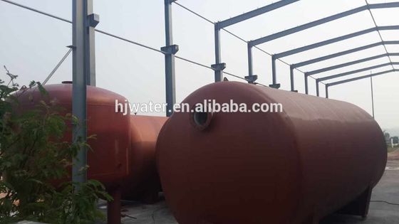 A23 Aangepaste zandfilter horizontale koolstofstalen epoxy geverfde tank met pneumatische vlinderklep of elektrische vlinderklep