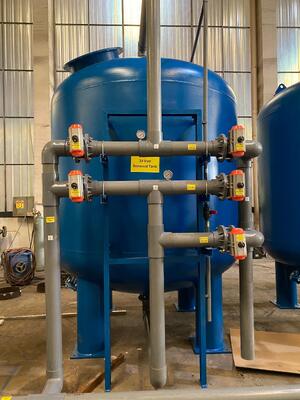 Quartz zand waterbehandeling accessoires, 0,05Mpa - 0,07MPA Druk Filter behuizing van roestvrij staal