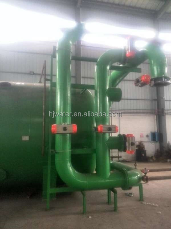 A23 Aangepaste zandfilter horizontale koolstofstalen epoxy geverfde tank met pneumatische vlinderklep of elektrische vlinderklep 2